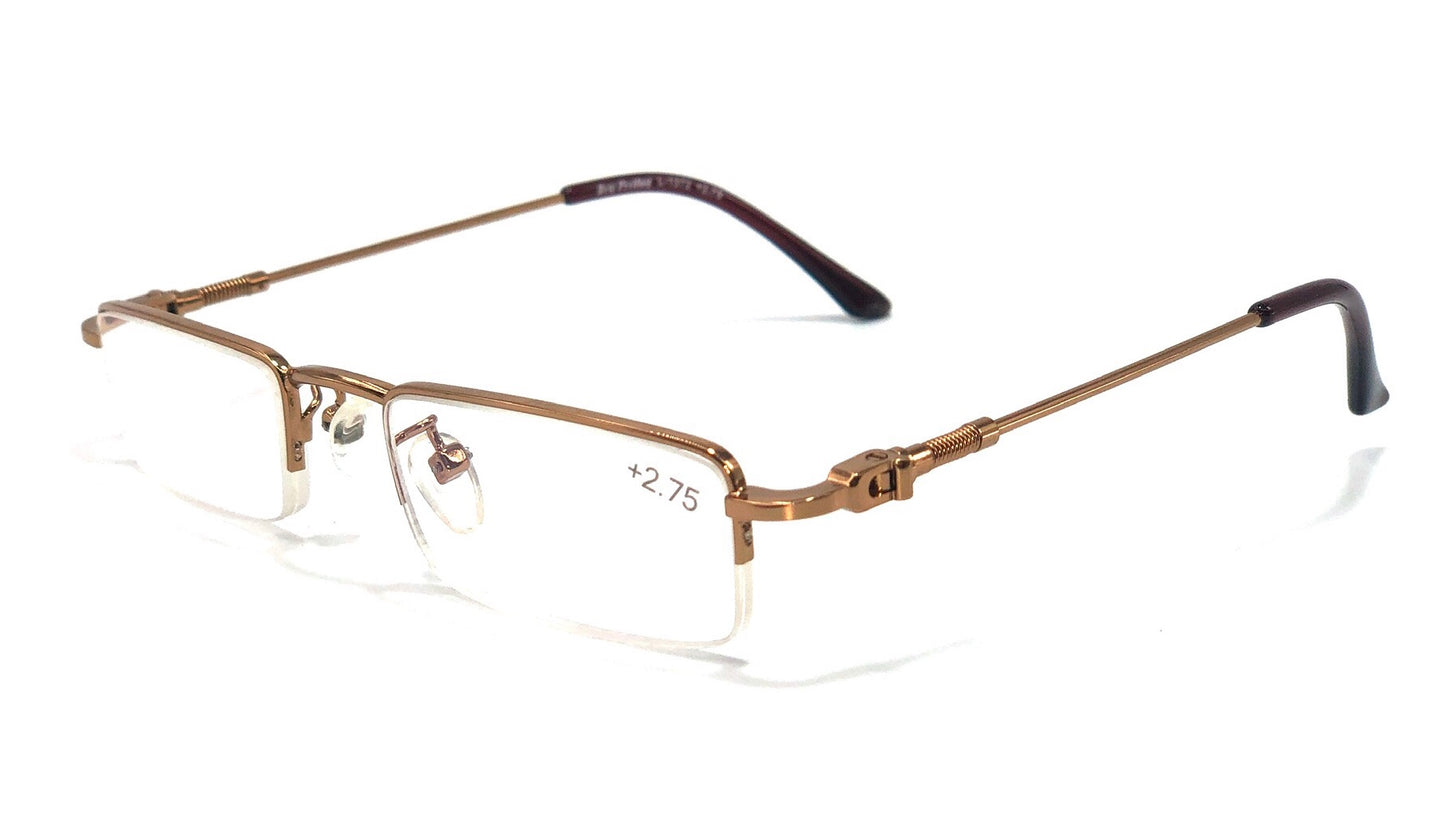 Allora Metal Half Frame Reading Glasses with Prescription