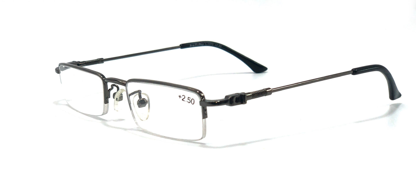 allora Metal Half Frame Reading Glasses with Prescription